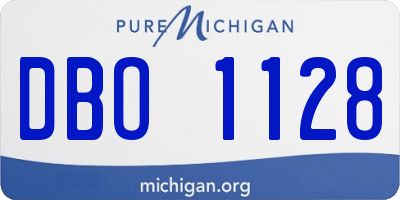 MI license plate DBO1128