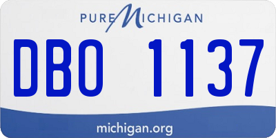 MI license plate DBO1137