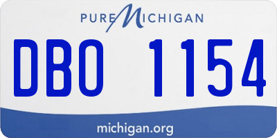 MI license plate DBO1154