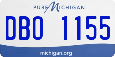 MI license plate DBO1155