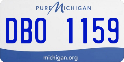 MI license plate DBO1159