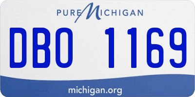 MI license plate DBO1169