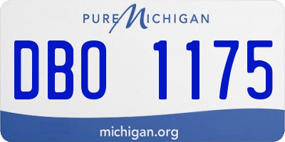 MI license plate DBO1175