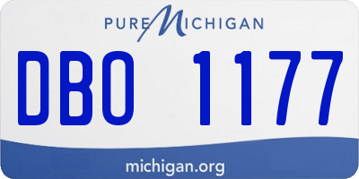 MI license plate DBO1177