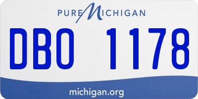 MI license plate DBO1178