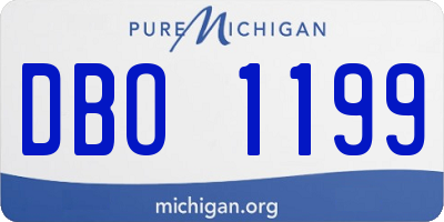 MI license plate DBO1199