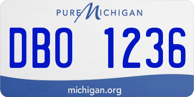 MI license plate DBO1236