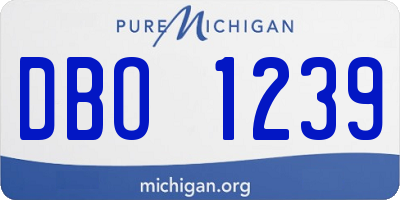 MI license plate DBO1239