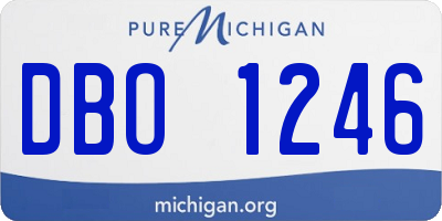MI license plate DBO1246