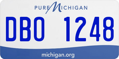 MI license plate DBO1248