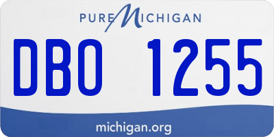 MI license plate DBO1255