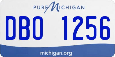 MI license plate DBO1256