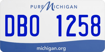 MI license plate DBO1258