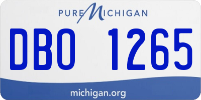 MI license plate DBO1265