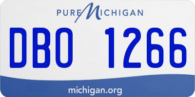 MI license plate DBO1266