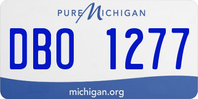 MI license plate DBO1277