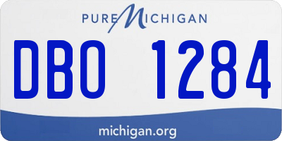 MI license plate DBO1284