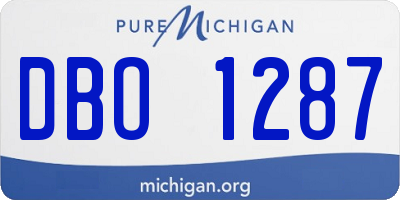 MI license plate DBO1287
