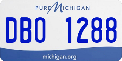 MI license plate DBO1288