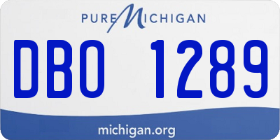 MI license plate DBO1289