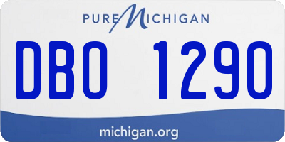 MI license plate DBO1290