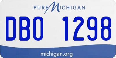 MI license plate DBO1298