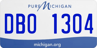 MI license plate DBO1304