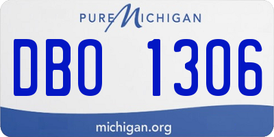 MI license plate DBO1306