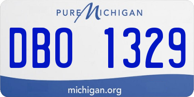 MI license plate DBO1329