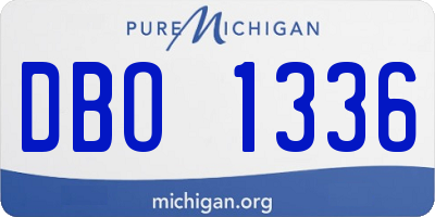 MI license plate DBO1336