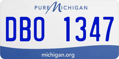 MI license plate DBO1347