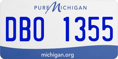 MI license plate DBO1355