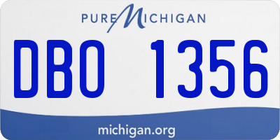 MI license plate DBO1356