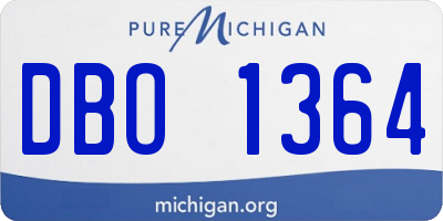 MI license plate DBO1364