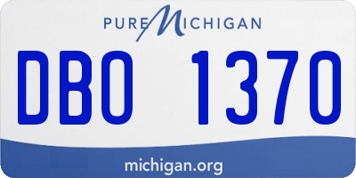 MI license plate DBO1370