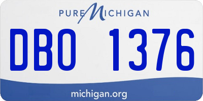 MI license plate DBO1376