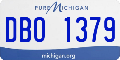 MI license plate DBO1379