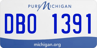 MI license plate DBO1391