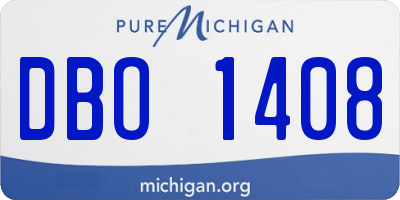 MI license plate DBO1408