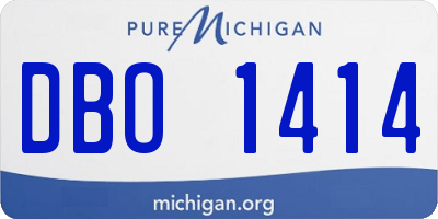 MI license plate DBO1414