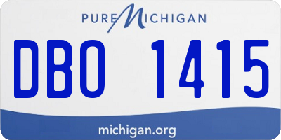 MI license plate DBO1415