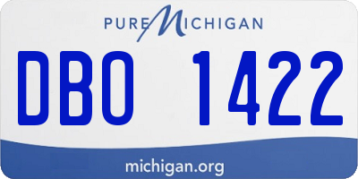MI license plate DBO1422