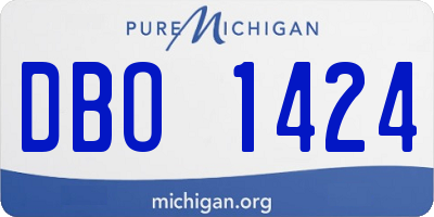 MI license plate DBO1424