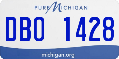 MI license plate DBO1428
