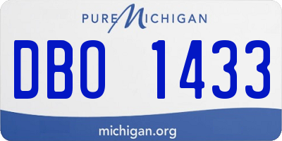 MI license plate DBO1433