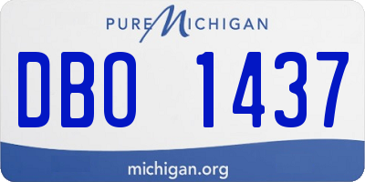 MI license plate DBO1437