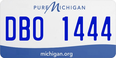 MI license plate DBO1444