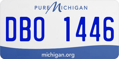 MI license plate DBO1446