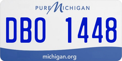 MI license plate DBO1448
