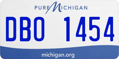 MI license plate DBO1454